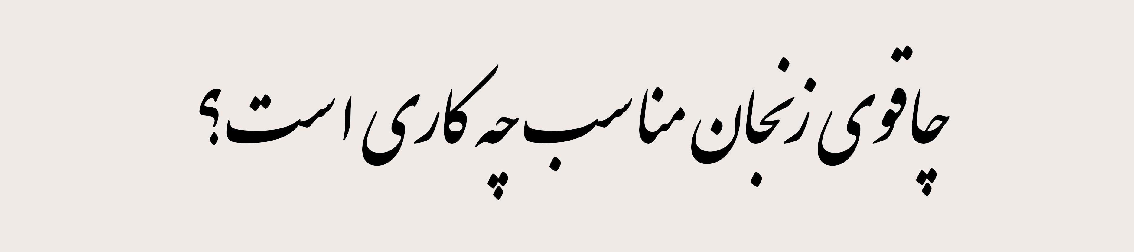 چاقوی زنجان مناسب چه کاری است؟